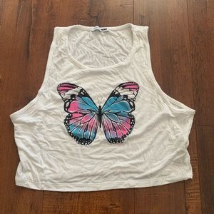 Fashion Nova Butterfly Crop Top